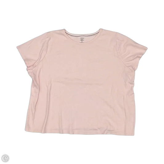 Top Short Sleeve By Croft And Barrow In Pink, Size: 2x