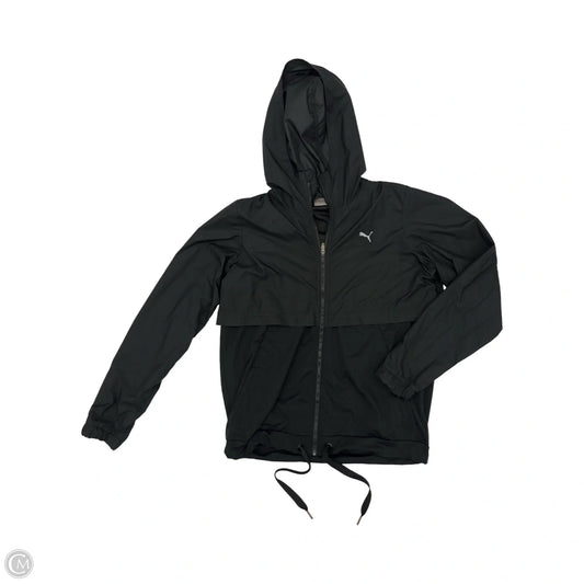 Jacket Windbreaker By Puma In Black, Size: S