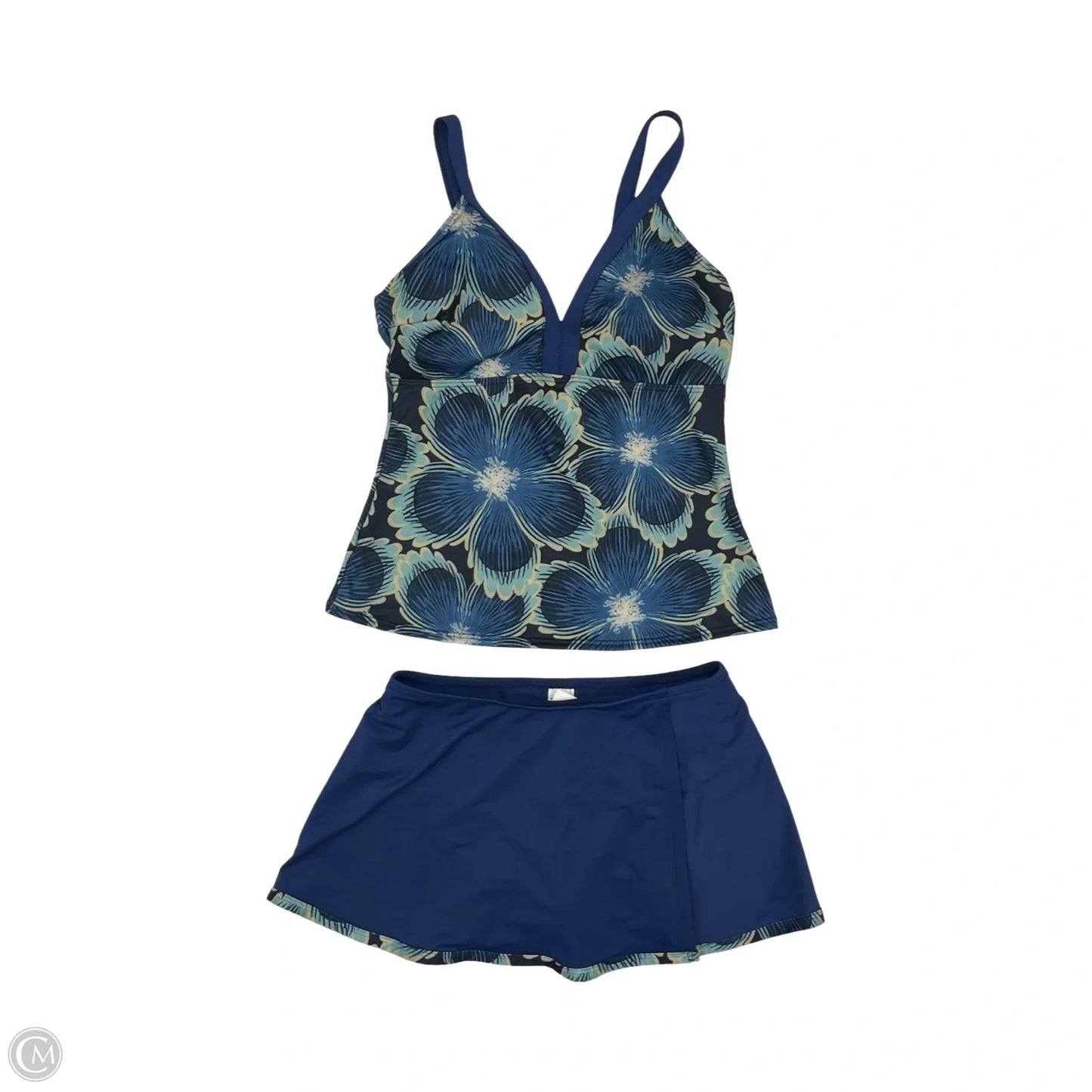 Swimsuit 2pc By Clothes Mentor In Blue & Green, Size: L