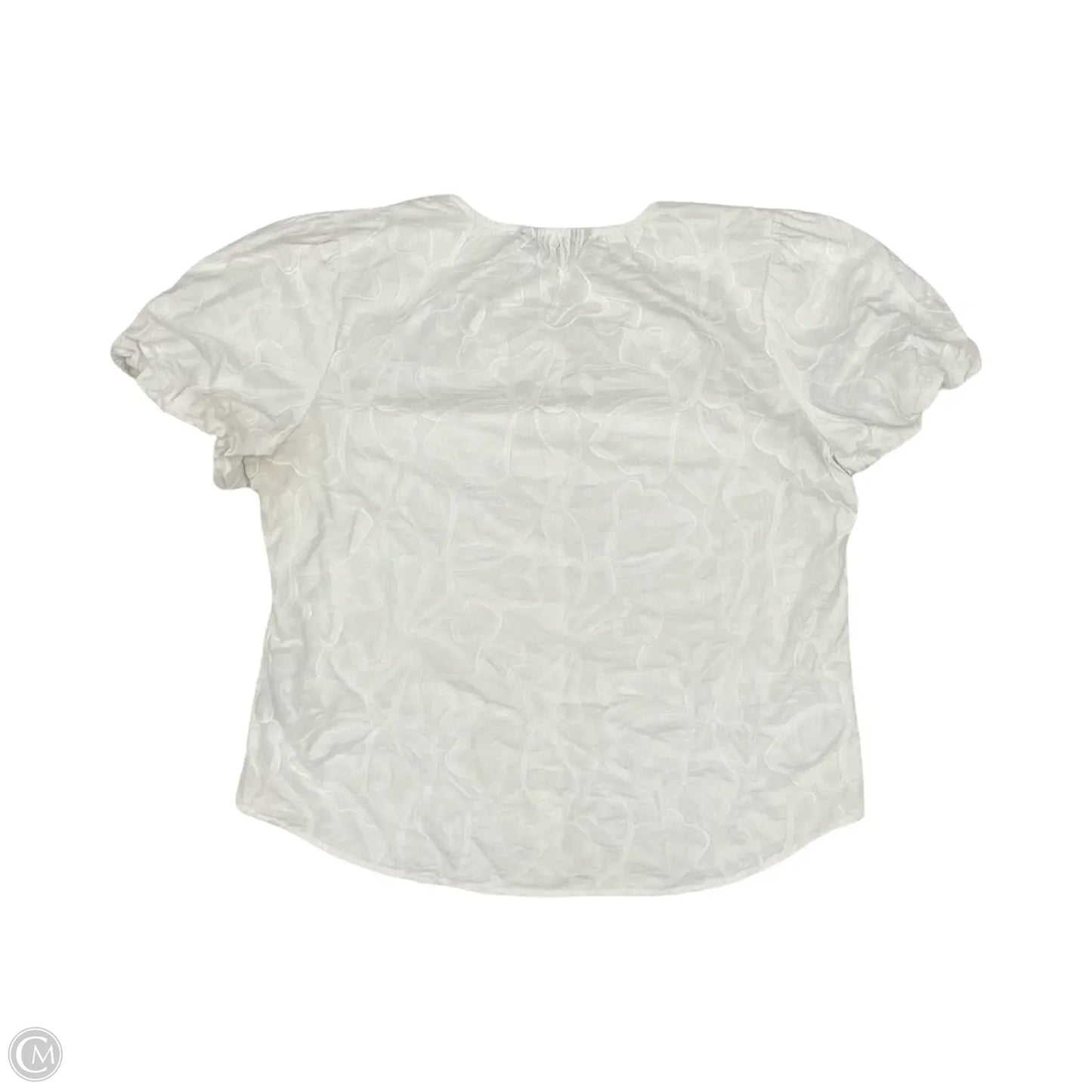 Blouse Short Sleeve By Simply Vera In White, Size: Xl
