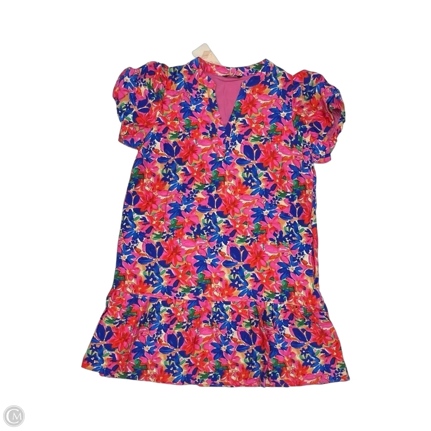 Dress Party Short By Clothes Mentor In Floral Print, Size: L