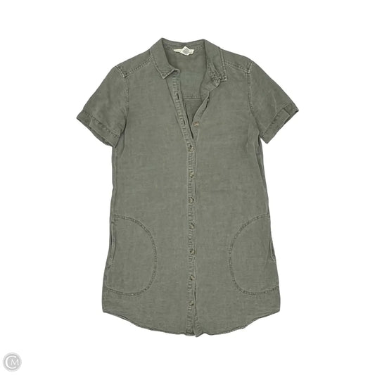 Tunic Short Sleeve By Lucky Brand In Green Denim, Size: S