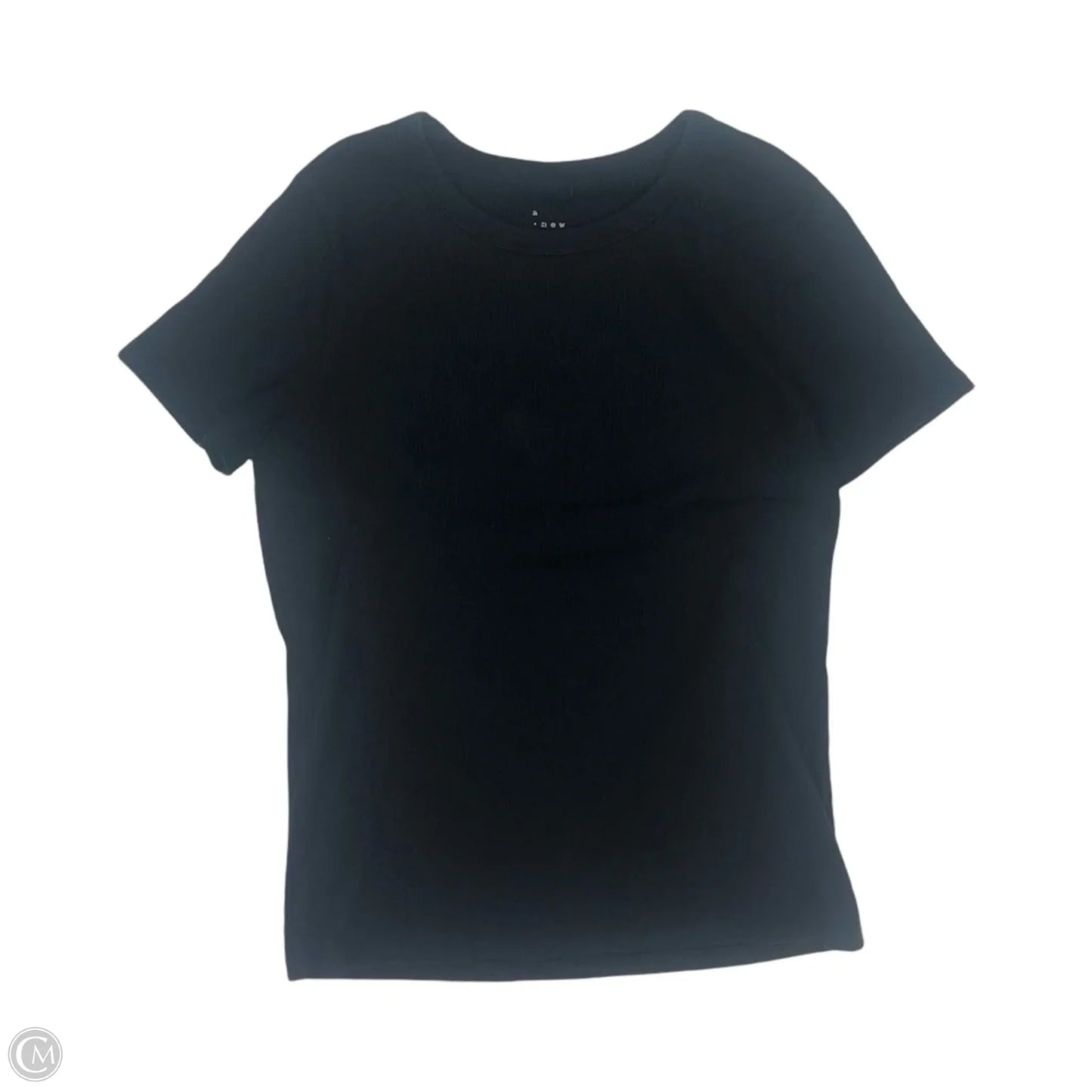 Top Short Sleeve Basic By A New Day In Black, Size: L