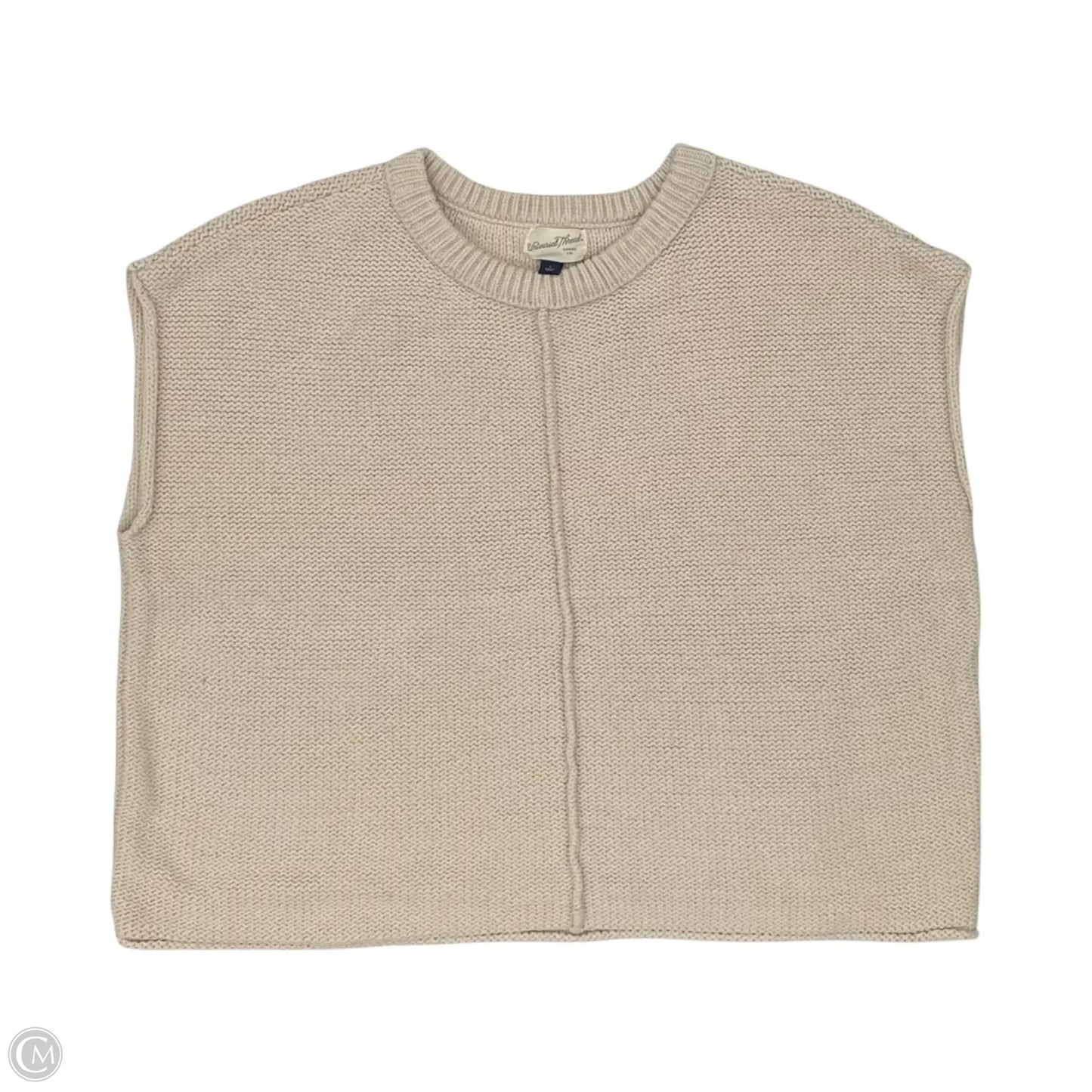 Sweater Short Sleeve By Universal Thread In Tan, Size: L