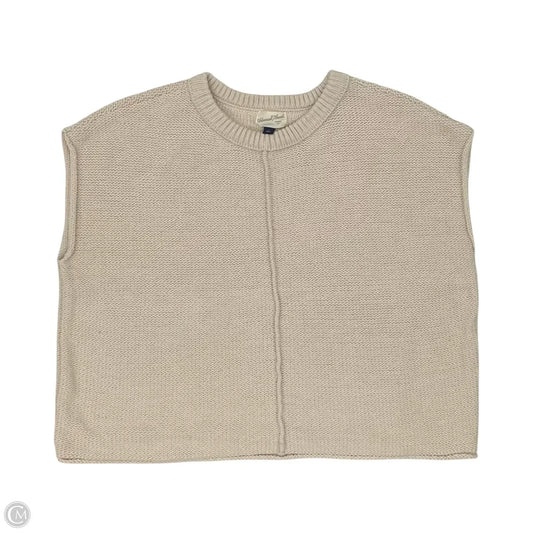 Sweater Short Sleeve By Universal Thread In Tan, Size: L
