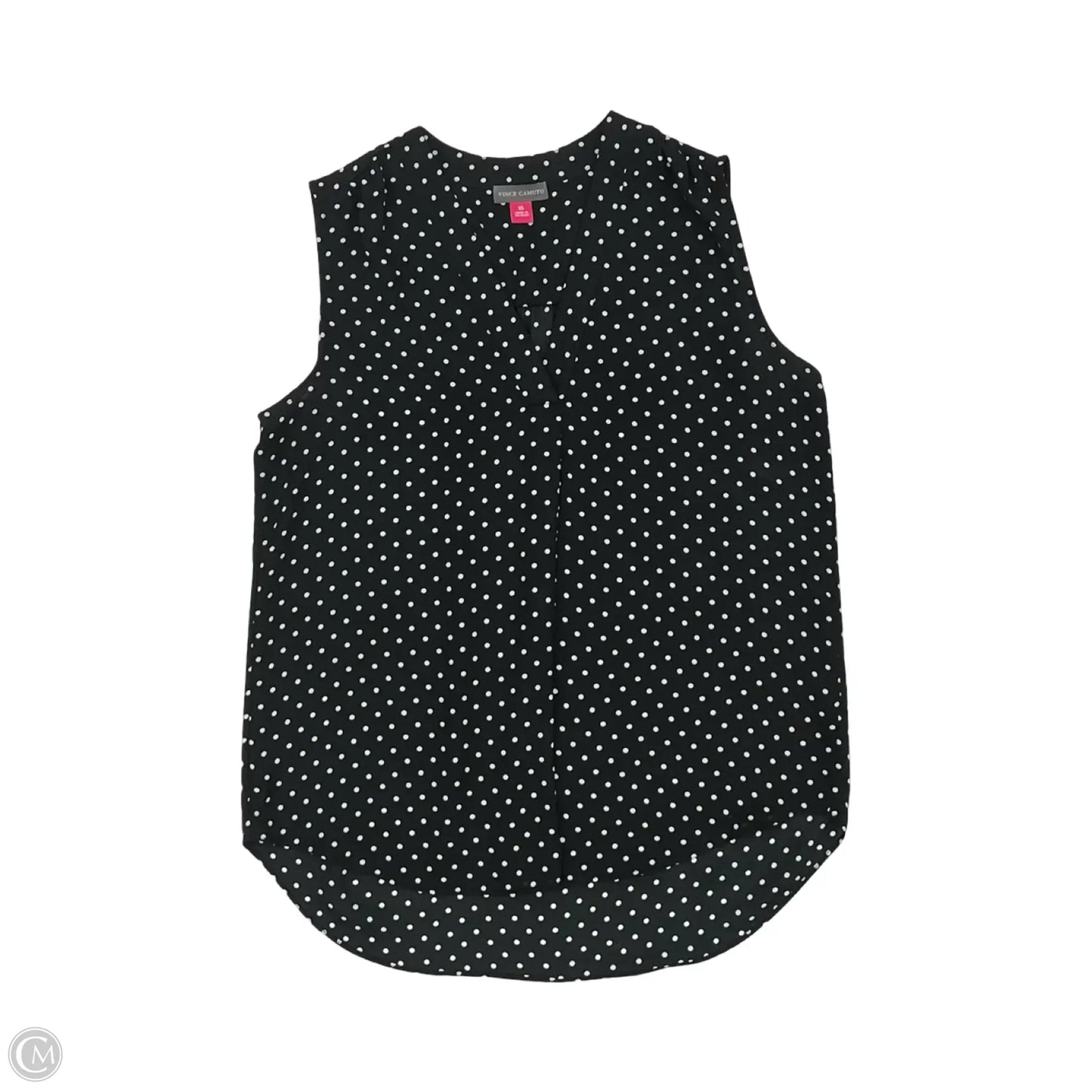 Blouse Sleeveless By Vince Camuto In Black & White, Size: Xs