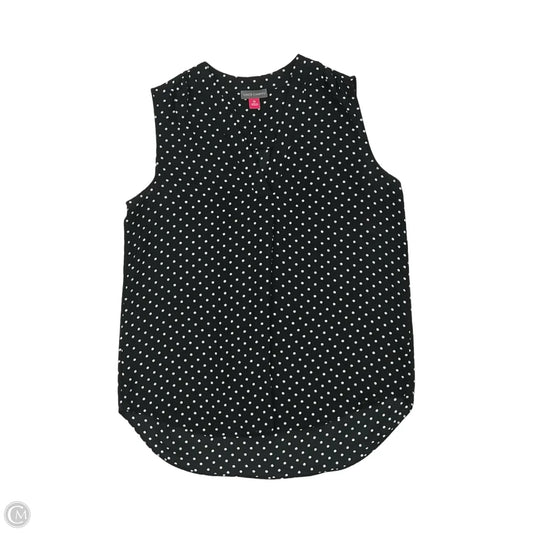 Blouse Sleeveless By Vince Camuto In Black & White, Size: Xs