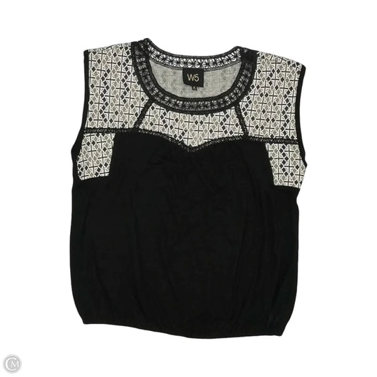 Top Sleeveless By W5 In Black, Size: M