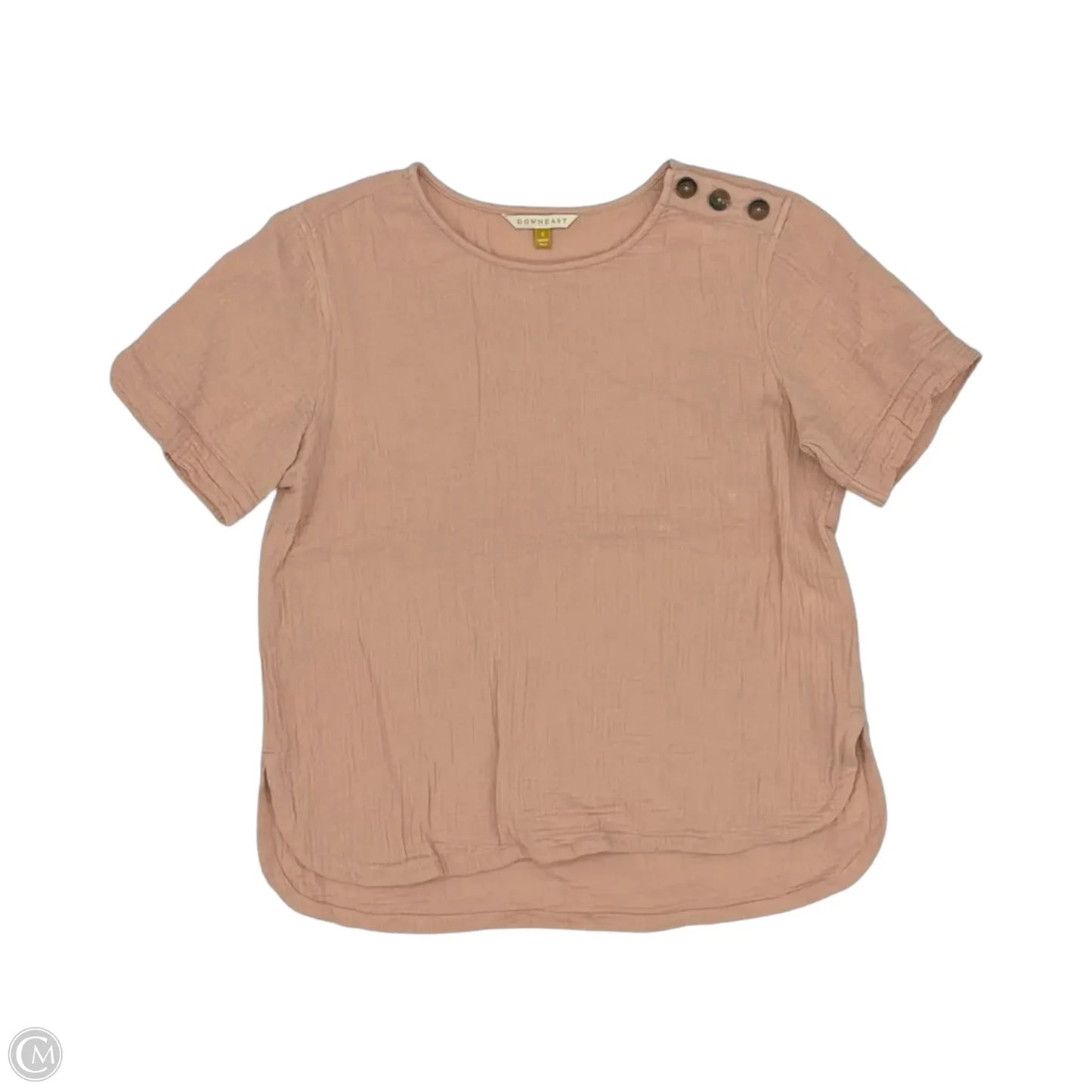 Top Short Sleeve By Downeast In Pink, Size: S