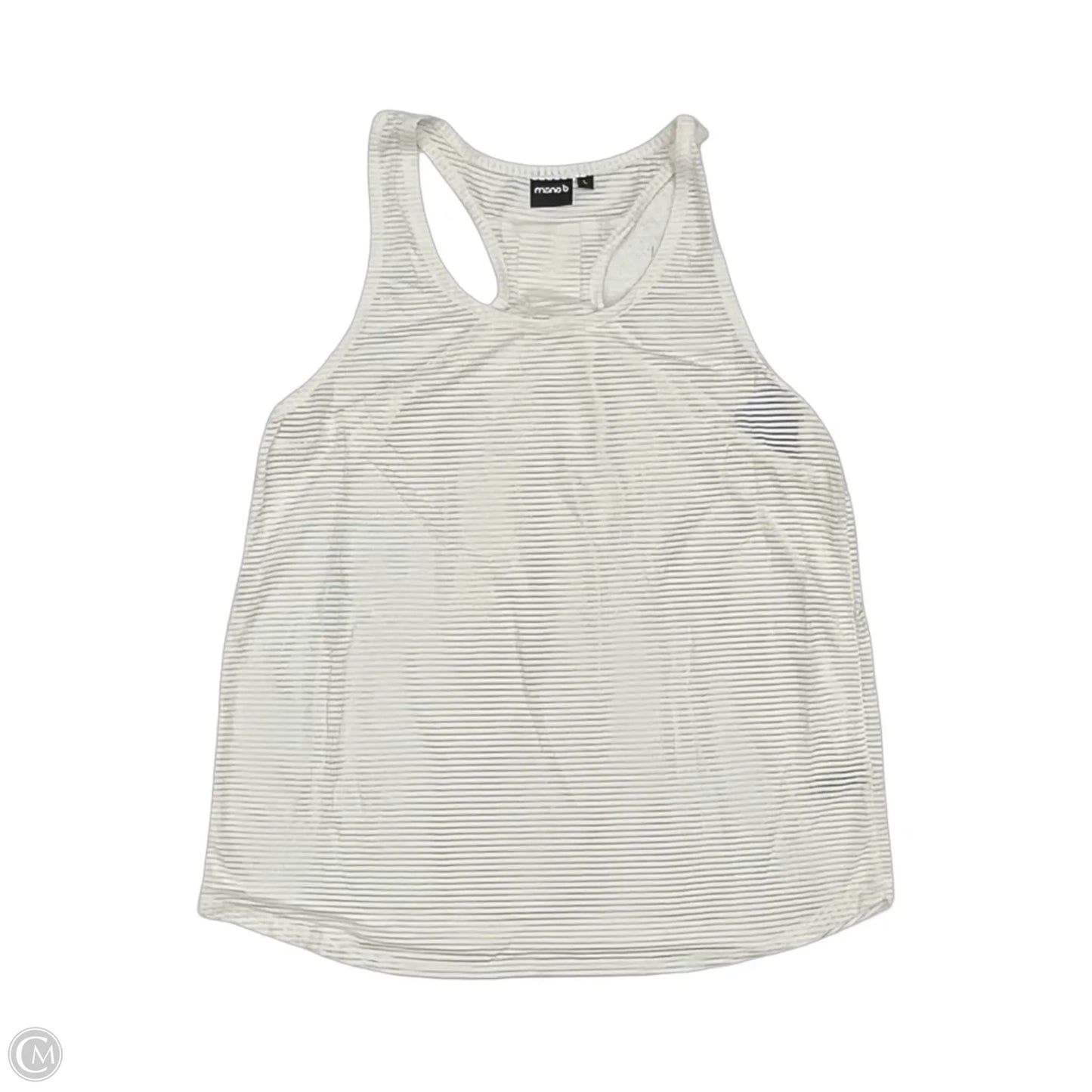 Athletic Tank Top By Mono B In White, Size: L