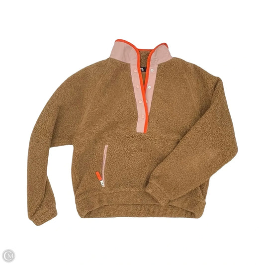 Athletic Sweatshirt Collar By Clothes Mentor In Tan, Size: M
