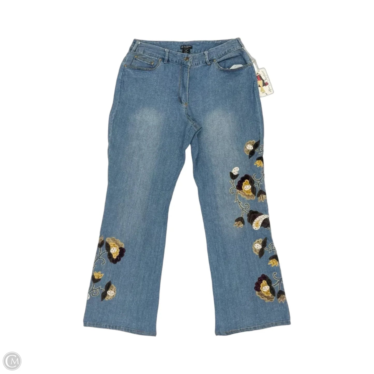 Jeans Wide Leg By Clothes Mentor In Blue Denim, Size: 14