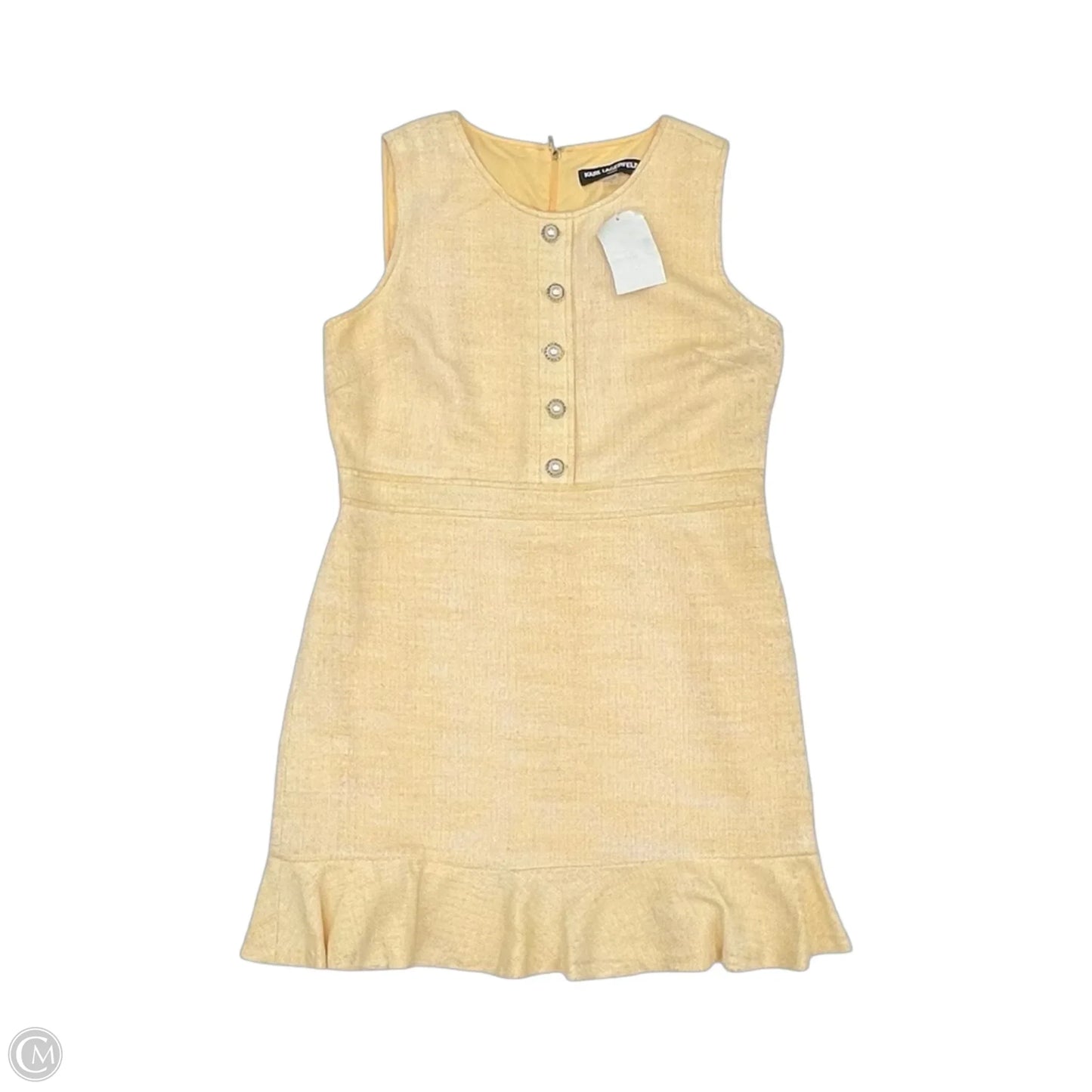 Dress Designer By Karl Lagerfeld In Yellow, Size: 14