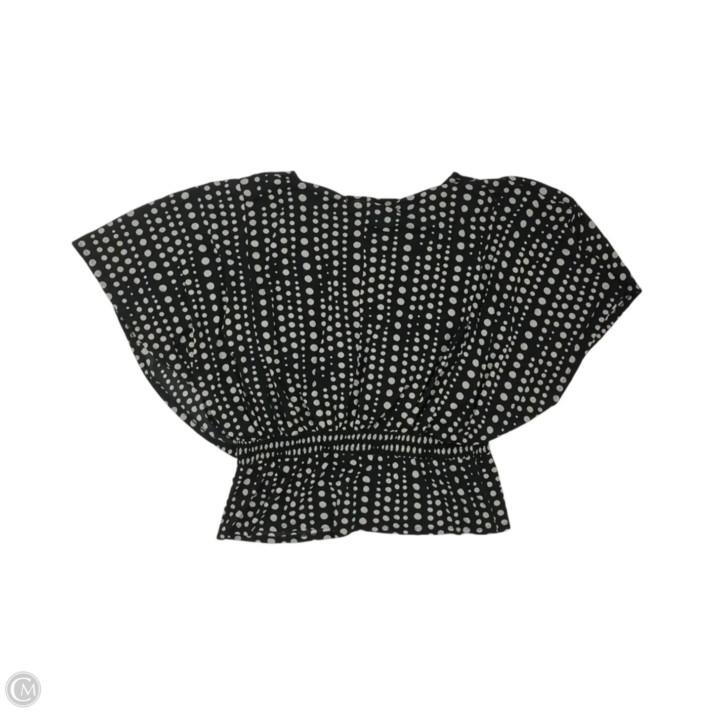 Blouse Short Sleeve By Style And Company In Black & Tan, Size: L