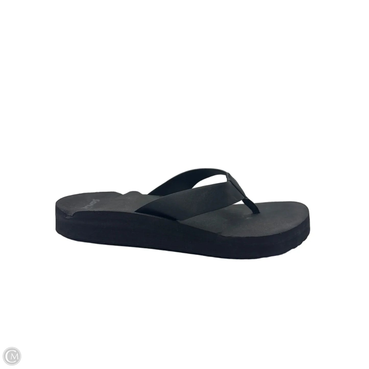 Sandals Flip Flops By Sanuk In Black, Size: 10