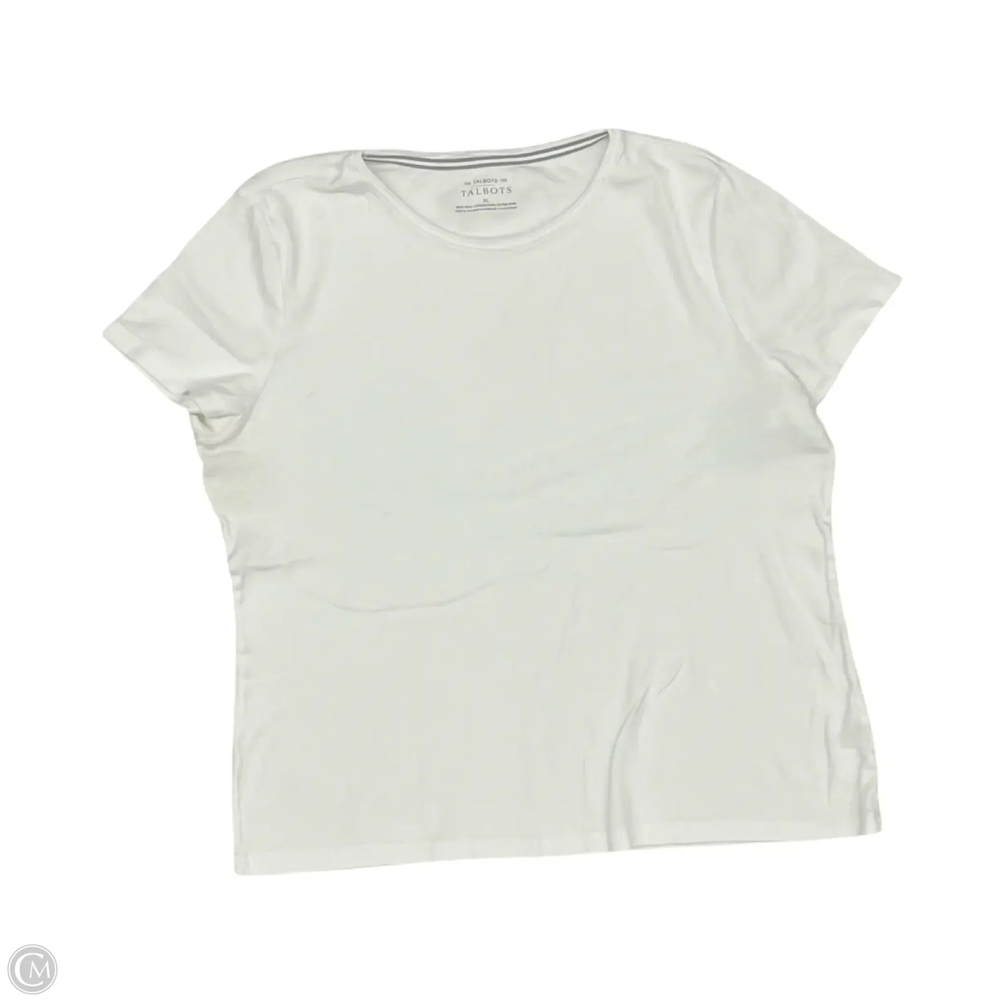 Top Short Sleeve Basic By Talbots In White, Size: Xl