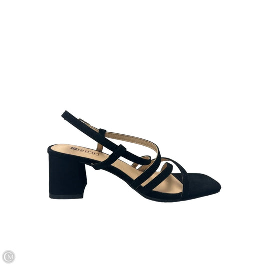 Sandals Heels Block By Clothes Mentor In Black, Size: 7