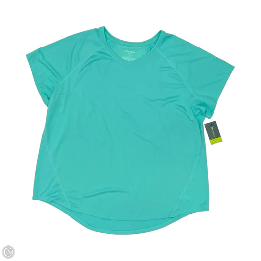 Athletic Top Short Sleeve By Tek Gear In Green, Size: 1x