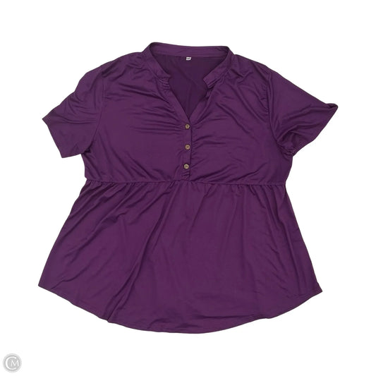 Top Short Sleeve By Clothes Mentor In Purple, Size: 3x
