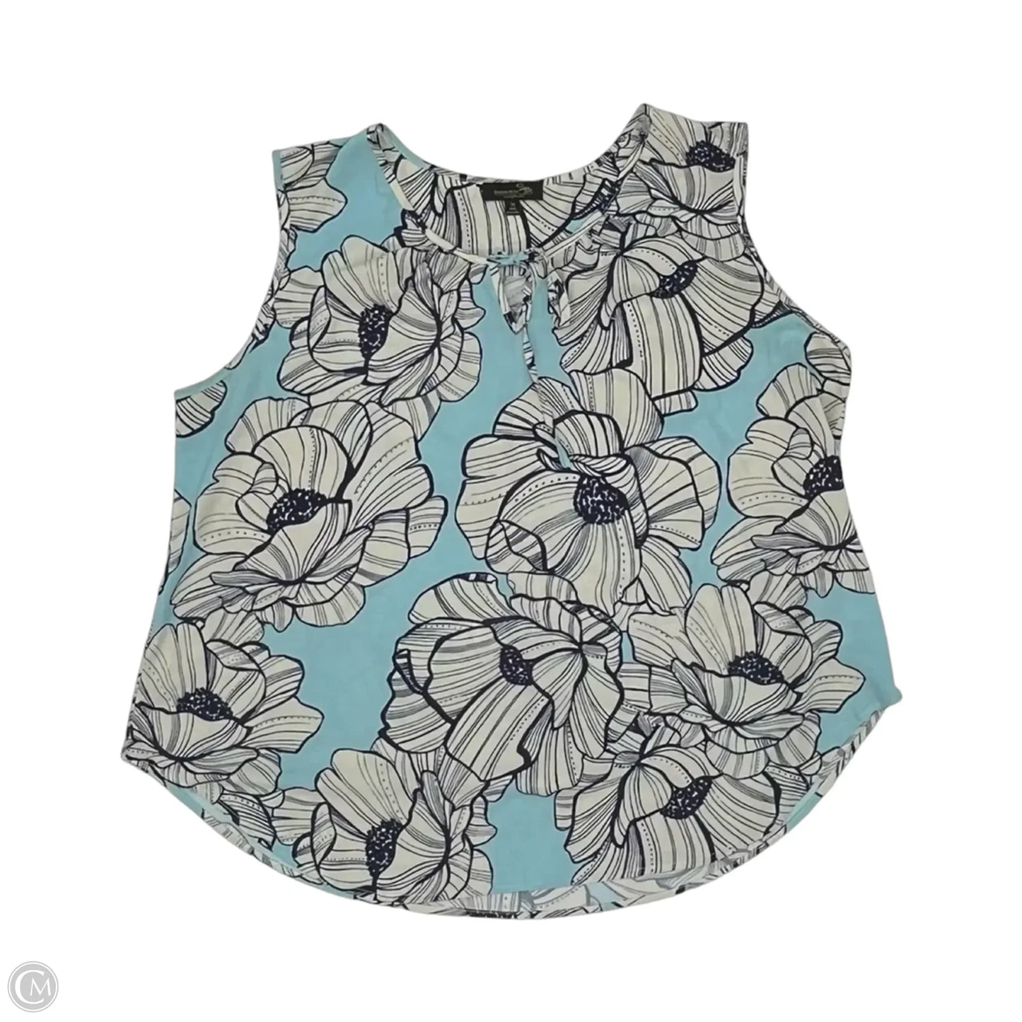 Blouse Short Sleeve By Suzanne Betro In Blue, Size: 3x