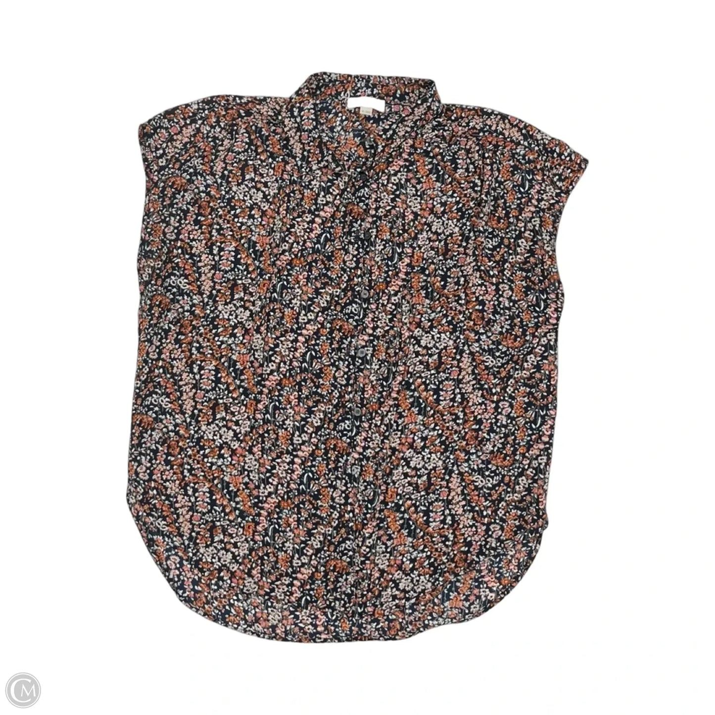 Blouse Short Sleeve By Loft In Floral Print, Size: M