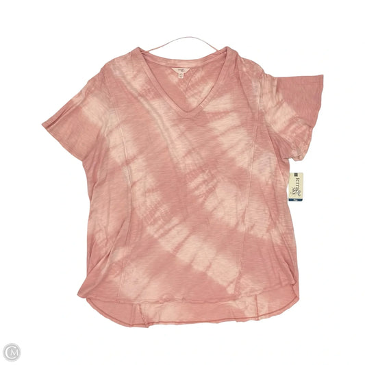 Top Short Sleeve By Terra & Sky In Pink, Size: 2x