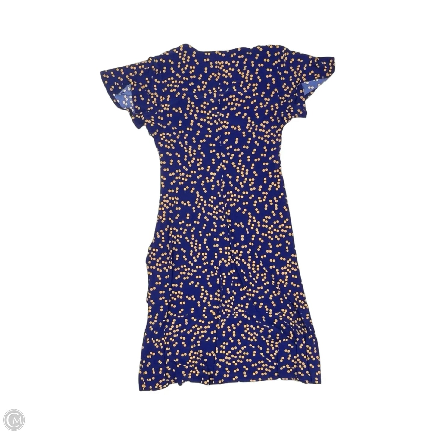 Dress Party Midi By Kasper In Blue & Yellow, Size: 1x