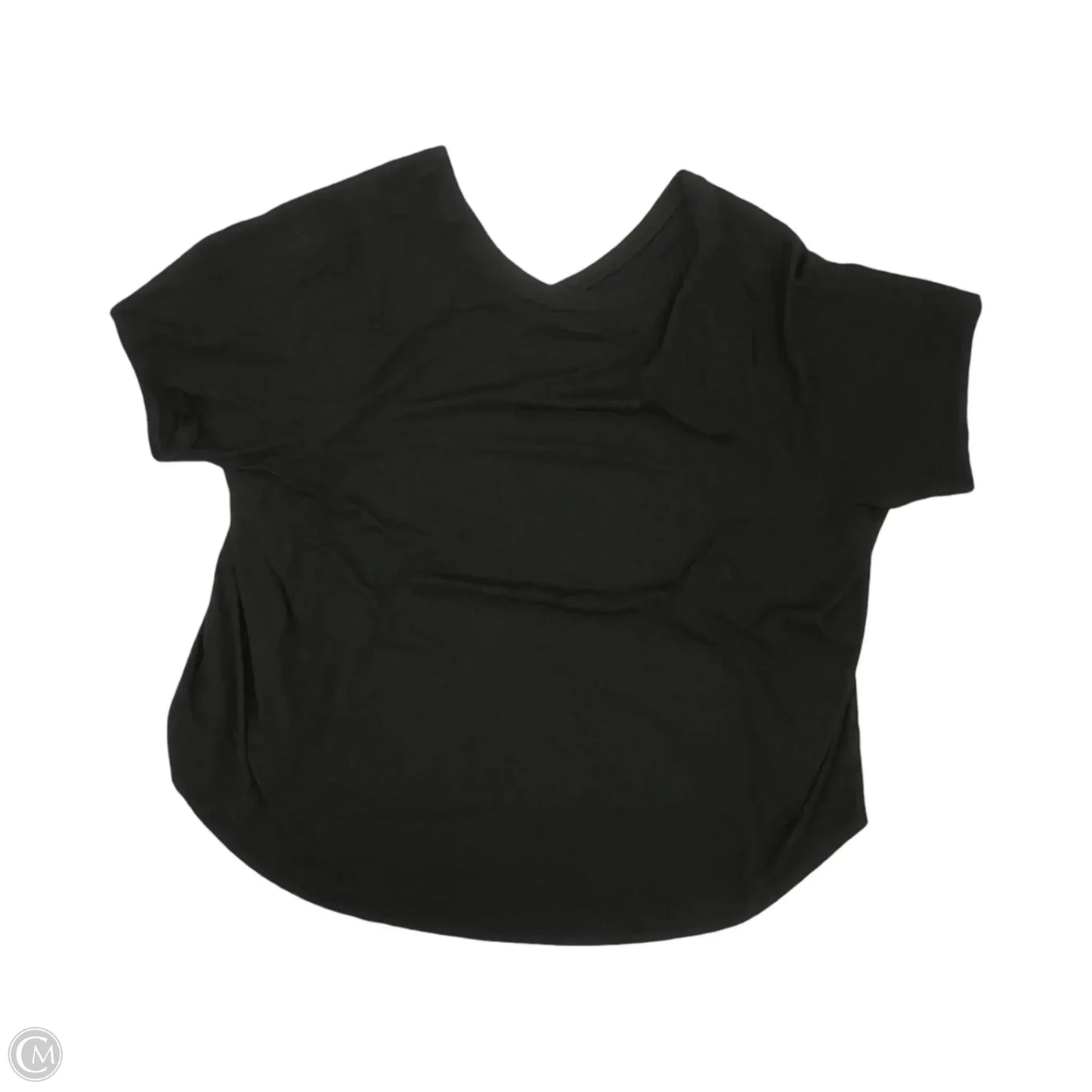 Top Short Sleeve By Terra & Sky In Black, Size: 4x