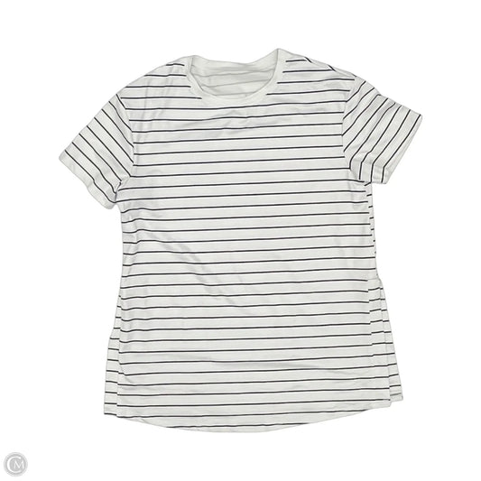Top Short Sleeve By Cmf In Blue & White, Size: M