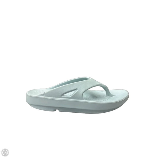 Sandals Flip Flops By Oofos In Blue, Size: 11