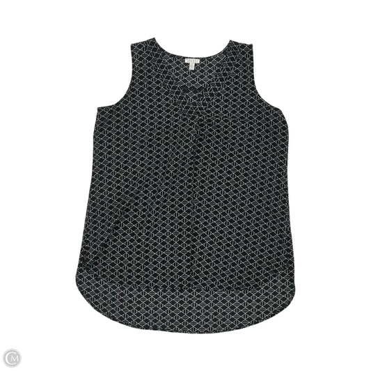 Blouse Sleeveless By Spense In Black & White, Size: L