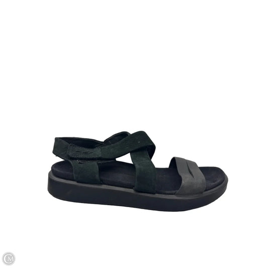 Sandals Flats By Ecco In Black, Size: 5