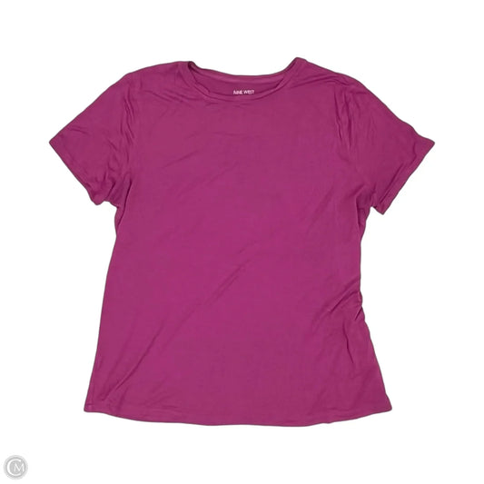 Top Short Sleeve Basic By Nine West In Purple, Size: L