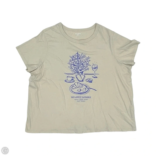 Top Short Sleeve By Old Navy In Cream, Size: Xxl