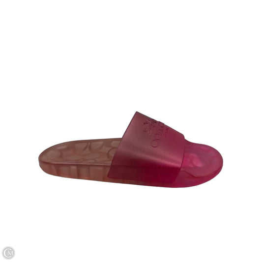 Sandals Designer By Coach In Pink, Size: 6
