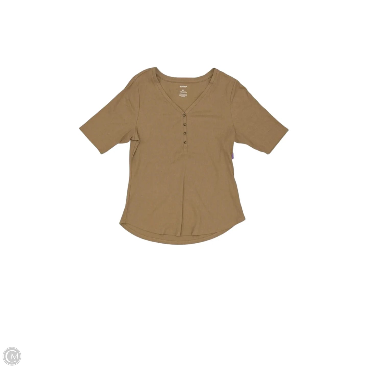 Top Short Sleeve By Sonoma In Brown, Size: Xl
