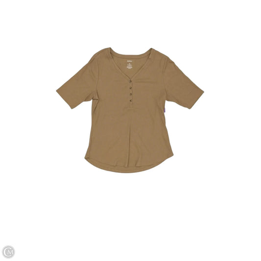 Top Short Sleeve By Sonoma In Brown, Size: Xl