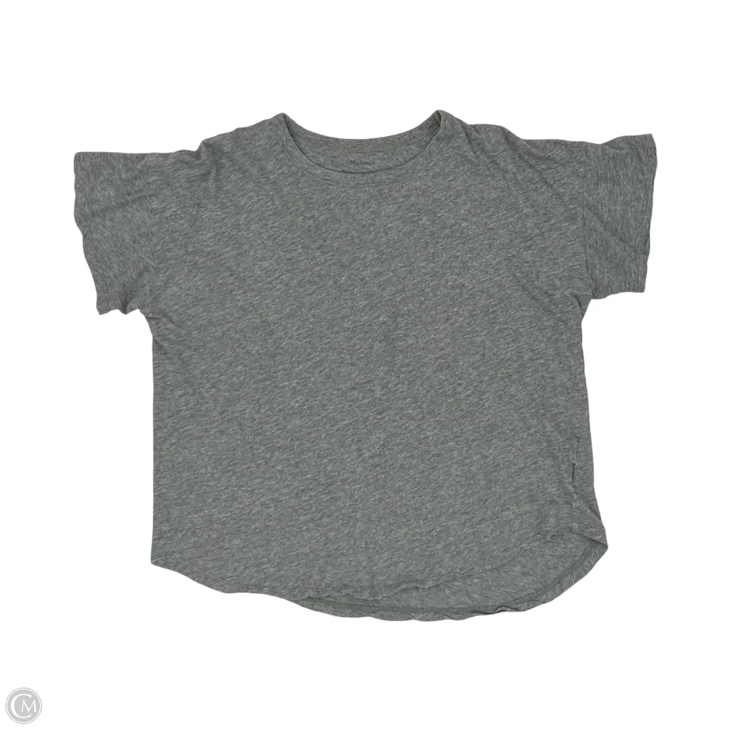 Top Short Sleeve Basic By Madewell In Grey, Size: L