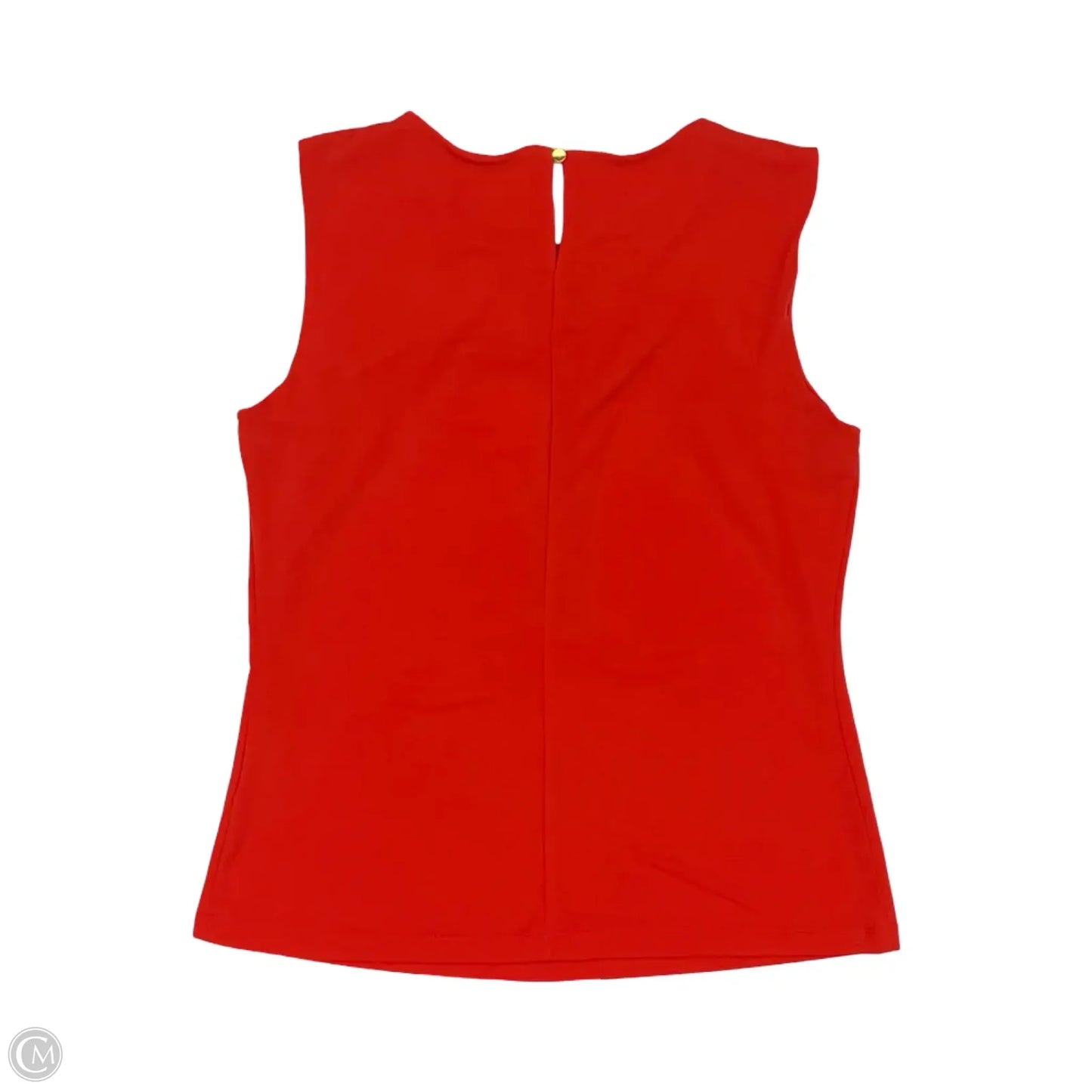Blouse Sleeveless By Calvin Klein In Red, Size: S