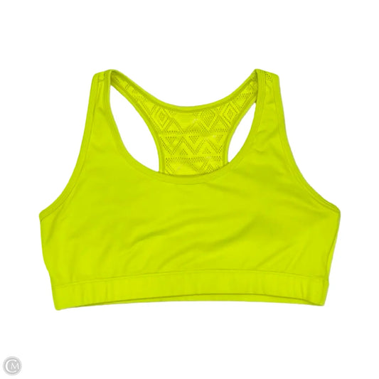 Athletic Bra By Zyia In Yellow, Size: Xl