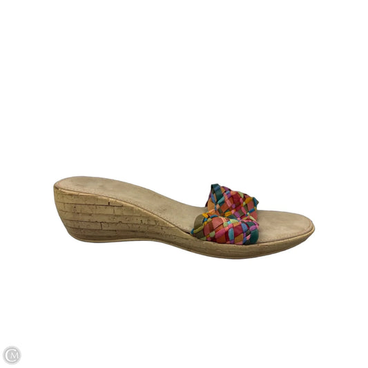 Sandals Heels Wedge By Cmf In Tan, Size: 11
