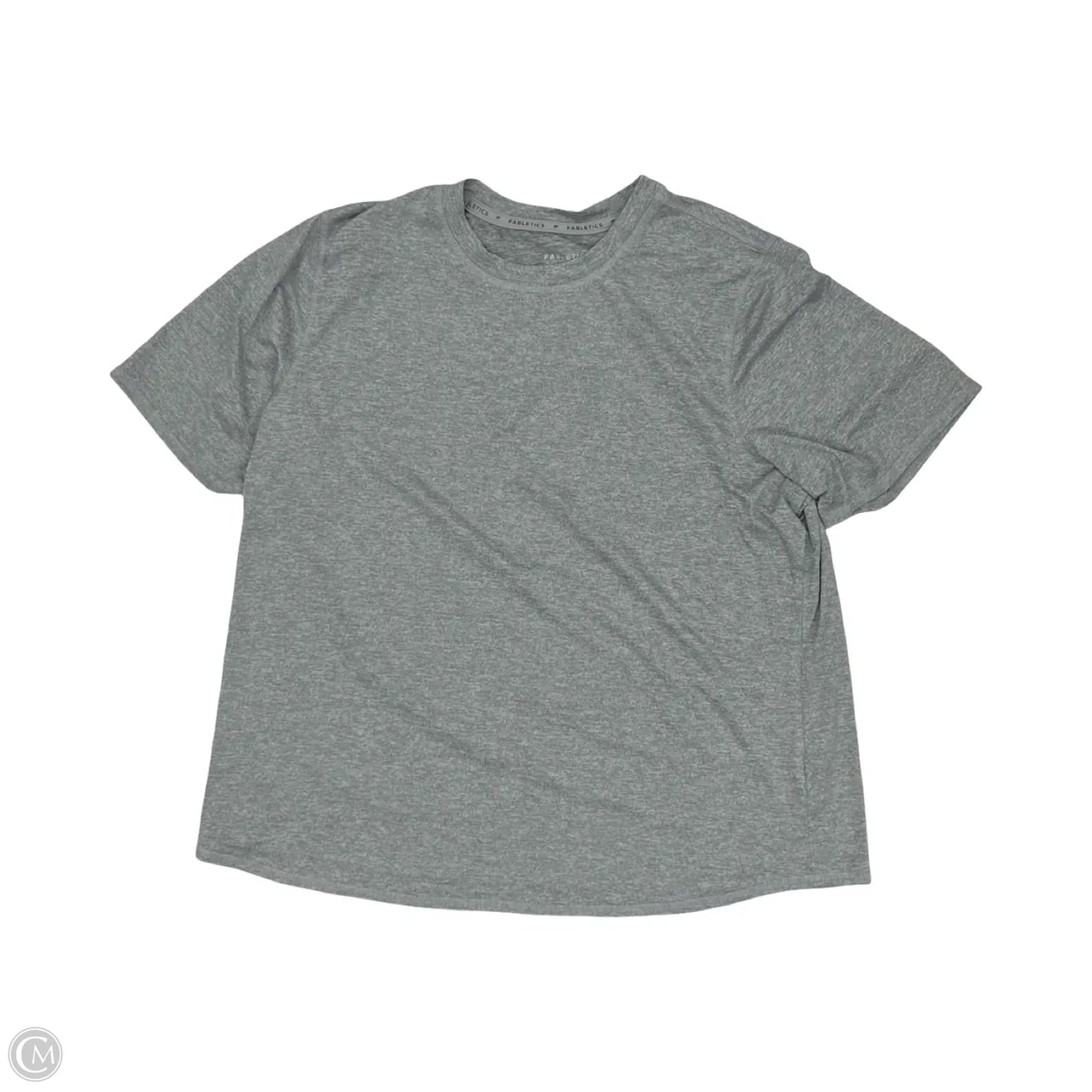 Athletic Top Short Sleeve By Fabletics In Grey, Size: Xxl