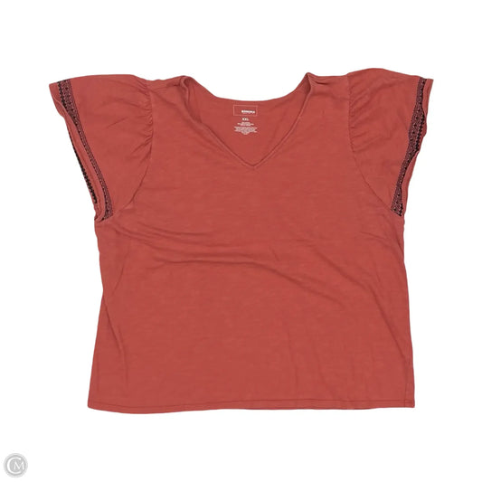 Top Short Sleeve By Sonoma In Pink, Size: Xxl