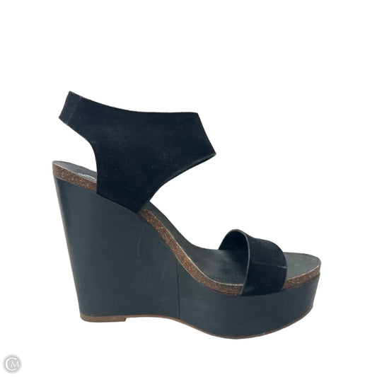 Sandals Heels Wedge By Vince Camuto In Black, Size: 7