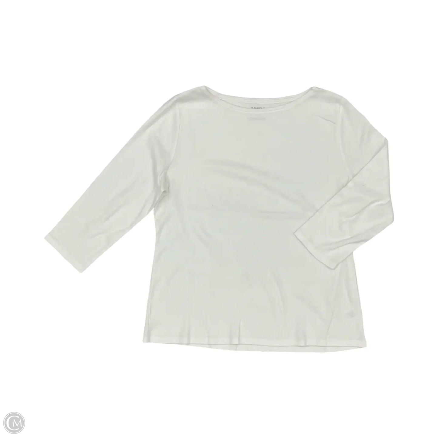 Top Long Sleeve By Talbots In White, Size: Xl