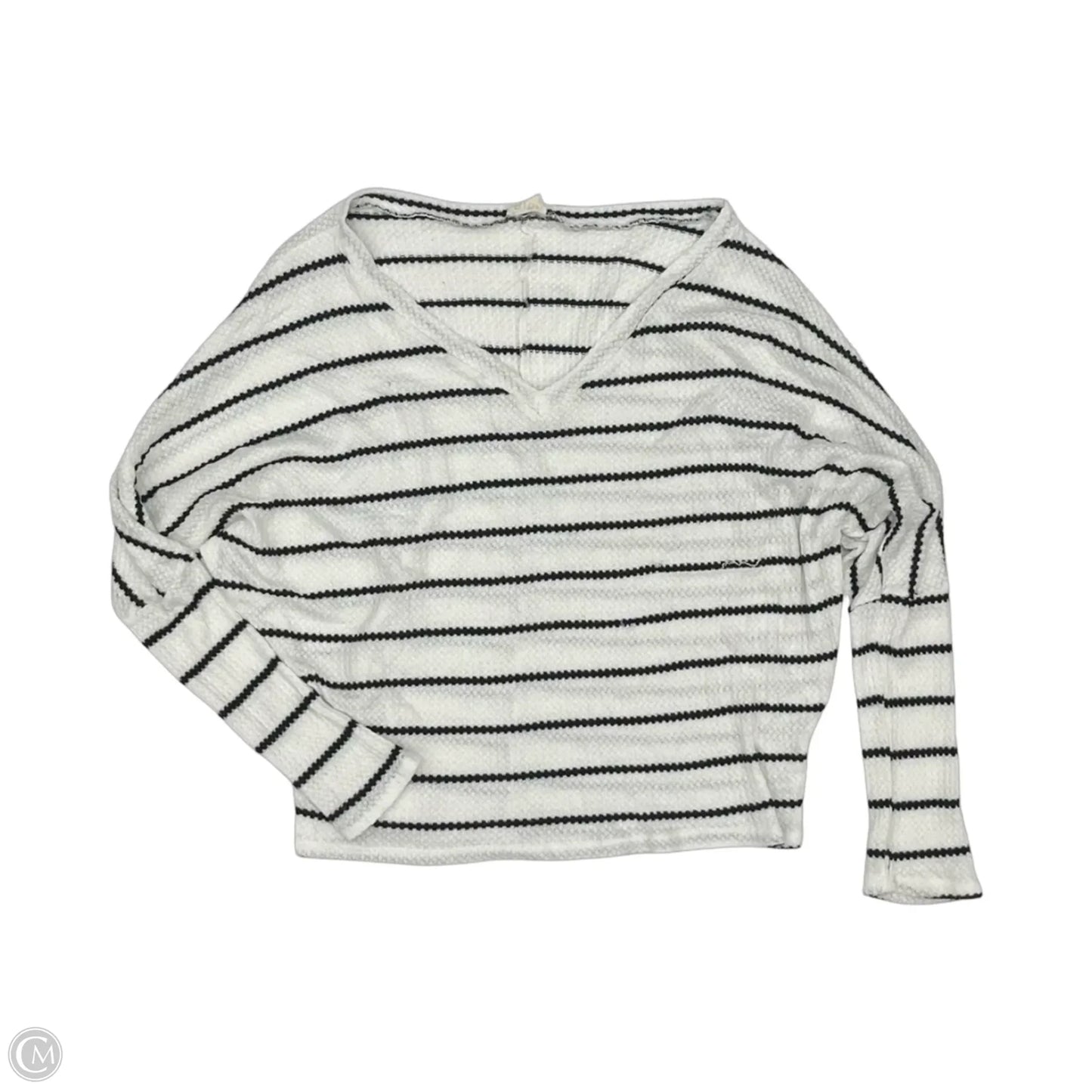 Top Long Sleeve By Bibi In Black & White, Size: S