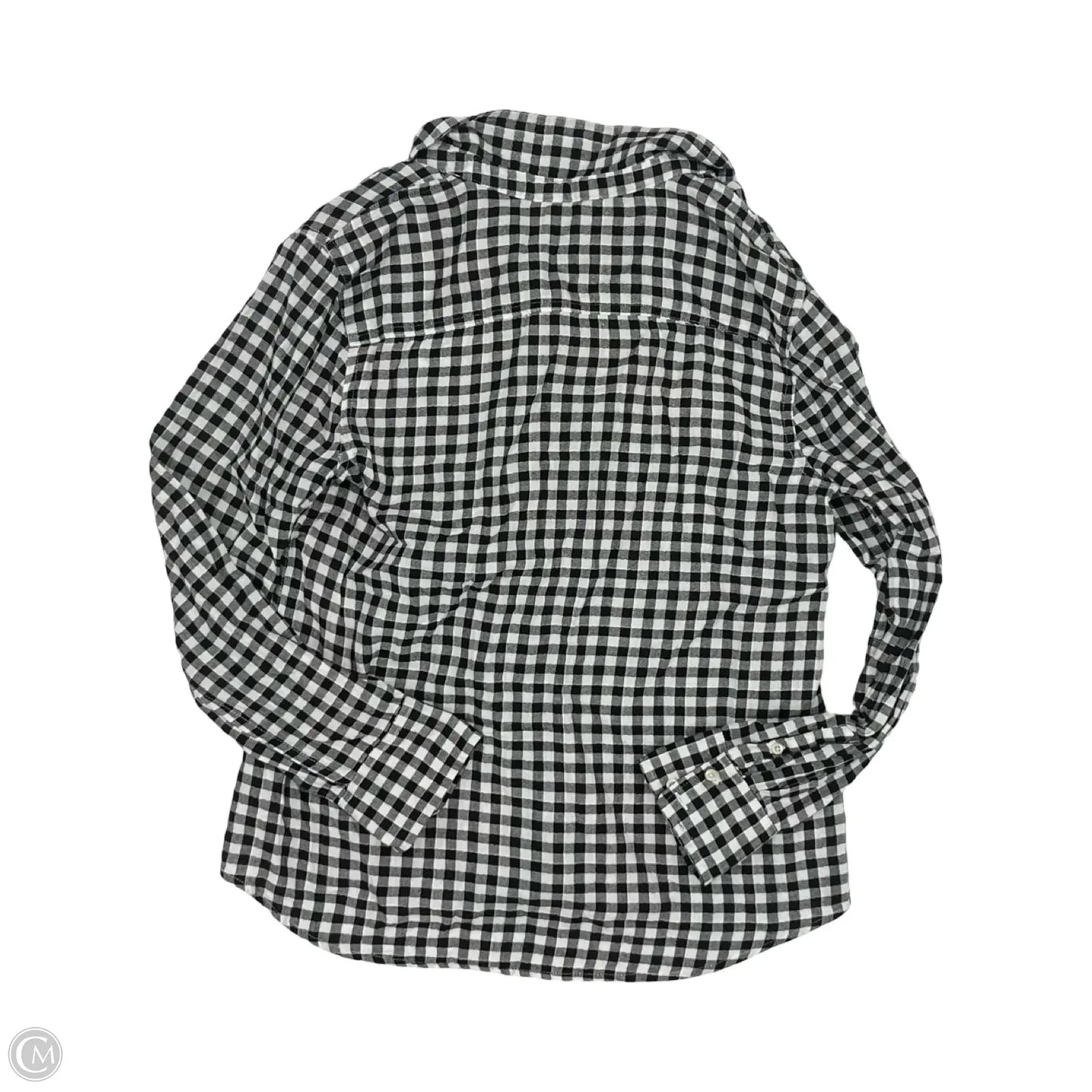 Top Long Sleeve By Merona In Black & White, Size: L