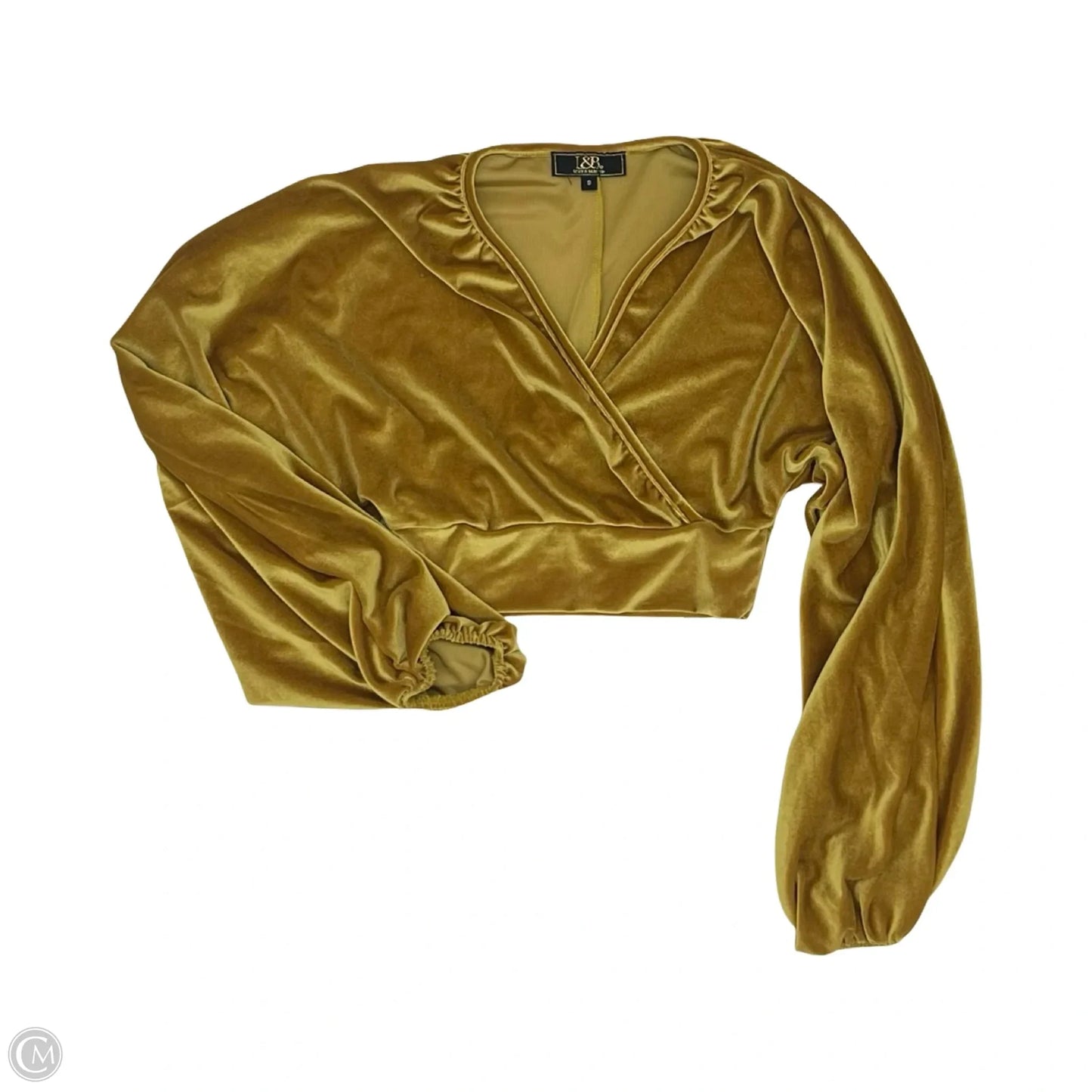 Top Long Sleeve By Lucky & Blessed In Gold, Size: S