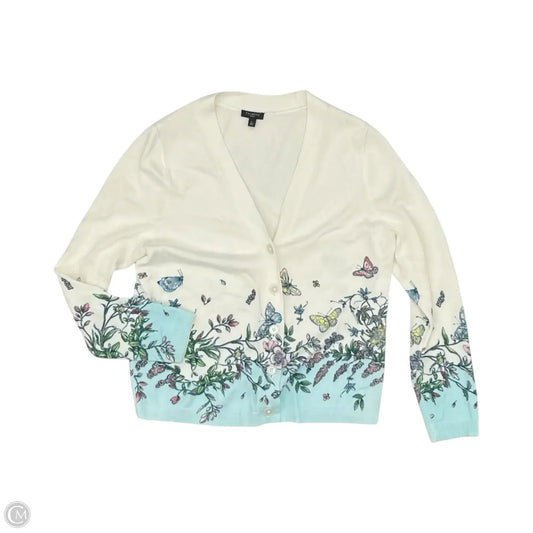 Sweater Cardigan By Talbots In Cream, Size: Lp