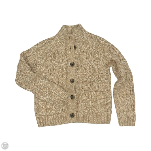Sweater Cardigan By Talbots In Tan, Size: Xs